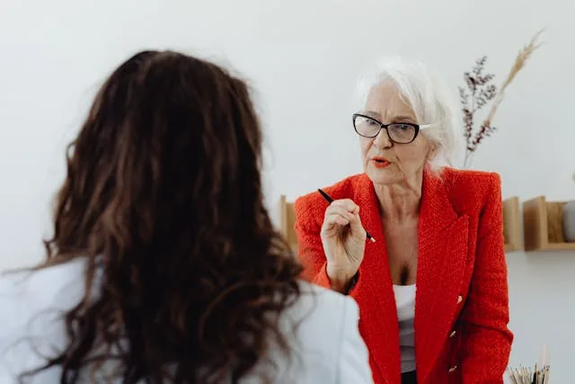Property manager speaking with a tenant